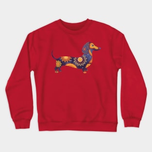 Dachshund Boho Sunflower Pattern Crewneck Sweatshirt